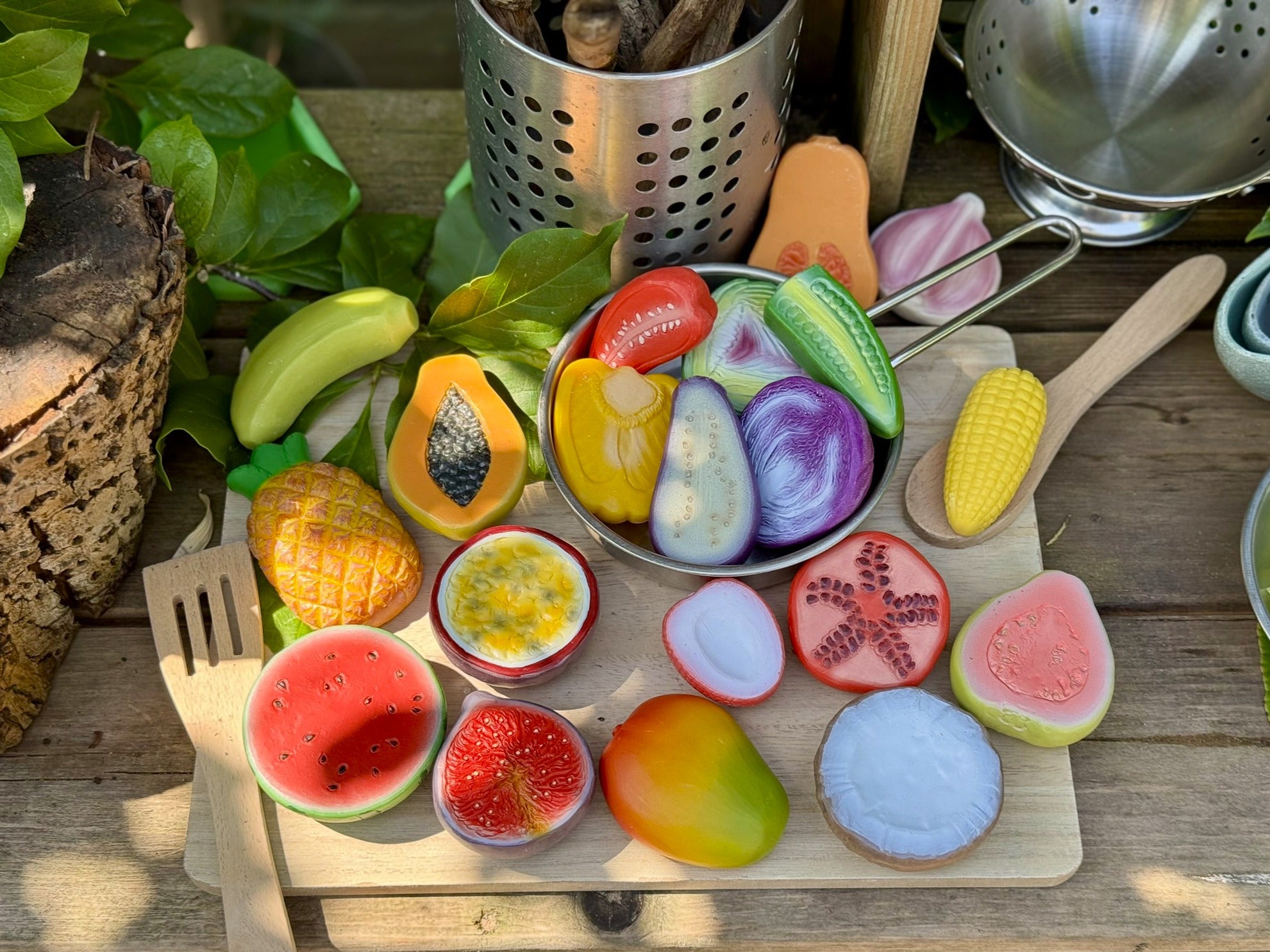 Mud Kitchen Food Stones Collection