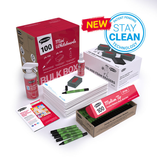 Show-Me Board (Plain) - Bulk Box pk 100