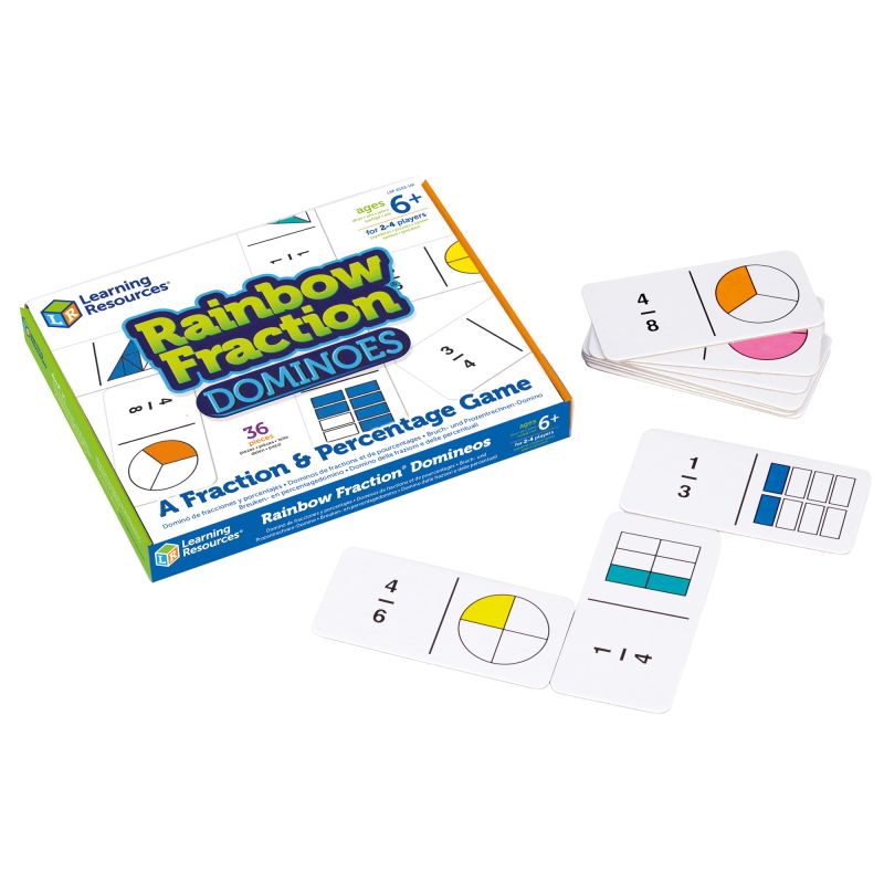 Rainbow Fraction Dominoes pk36