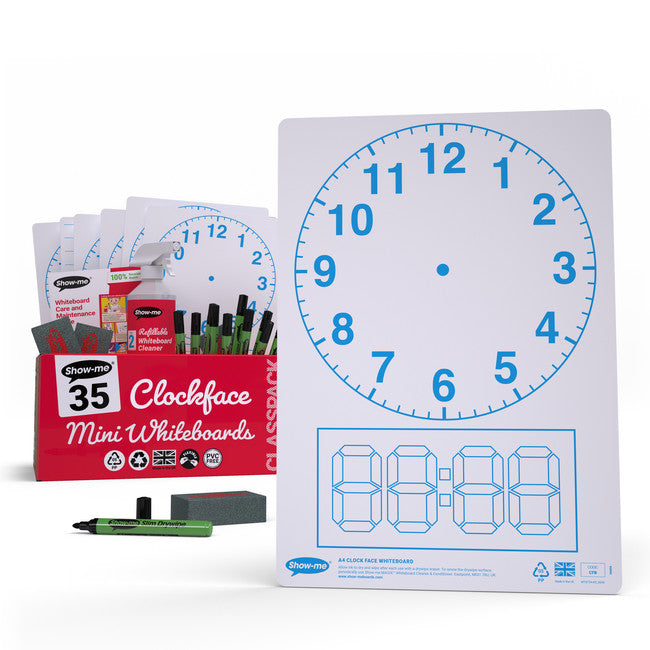 Show-Me Board (Clock Face) - Class Pack pk 35