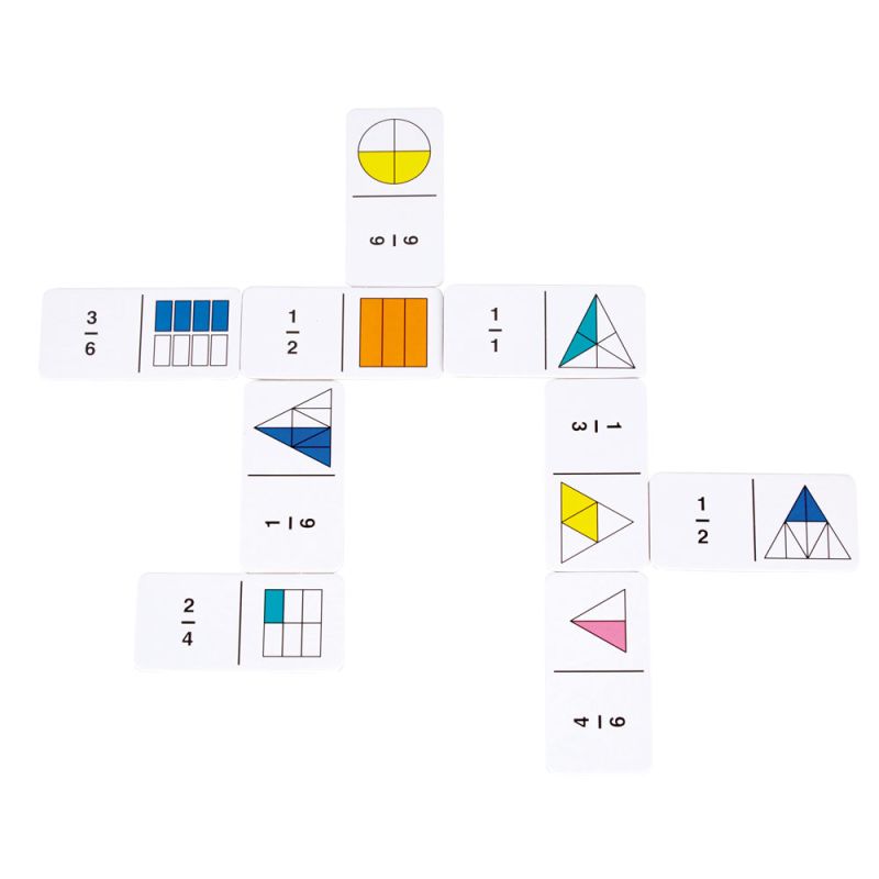 Rainbow Fraction Dominoes pk36