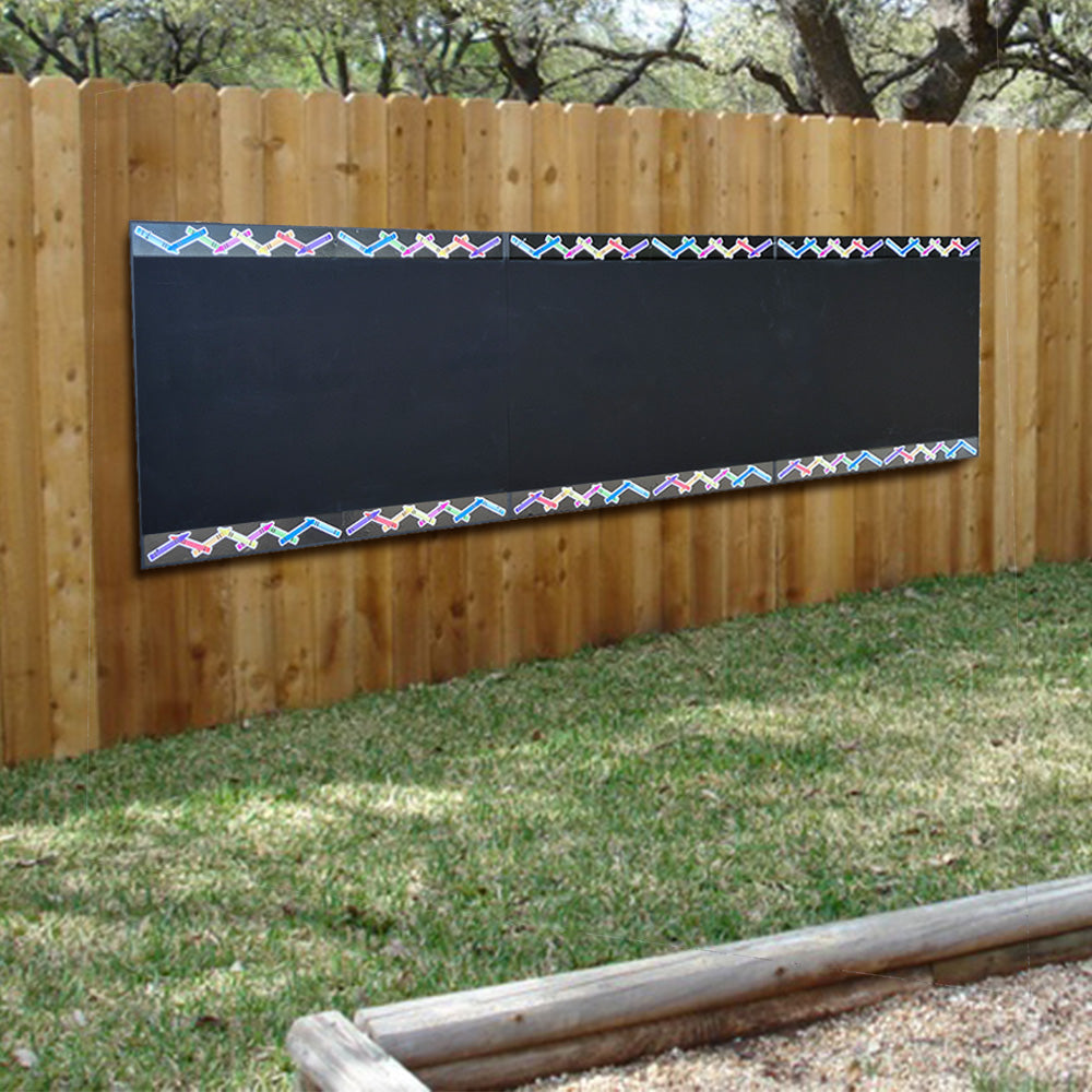 Long Mural Wooden Chalkboard