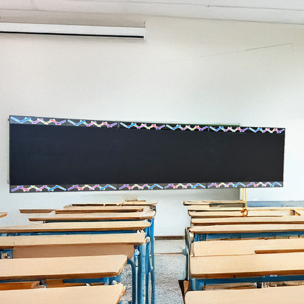 Long Mural Wooden Chalkboard