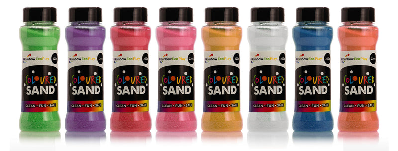 Bright Coloured Sand Shakers 8 x 220g