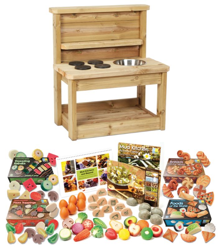 Millhouse Small Mud Kitchen with Mud Kitchen Kit