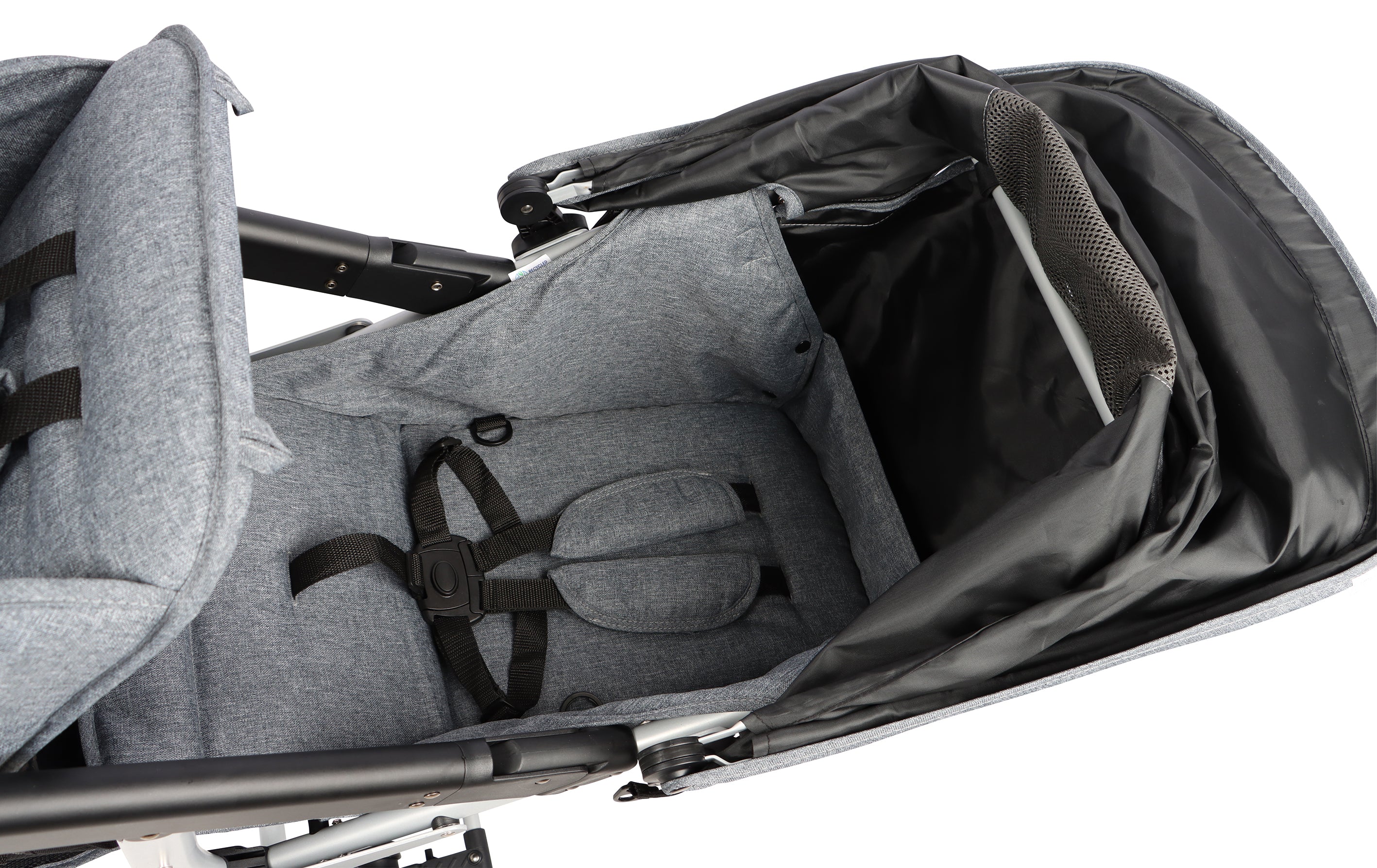 Familidoo Lightweight 3-Seater Stroller with Rain Cover