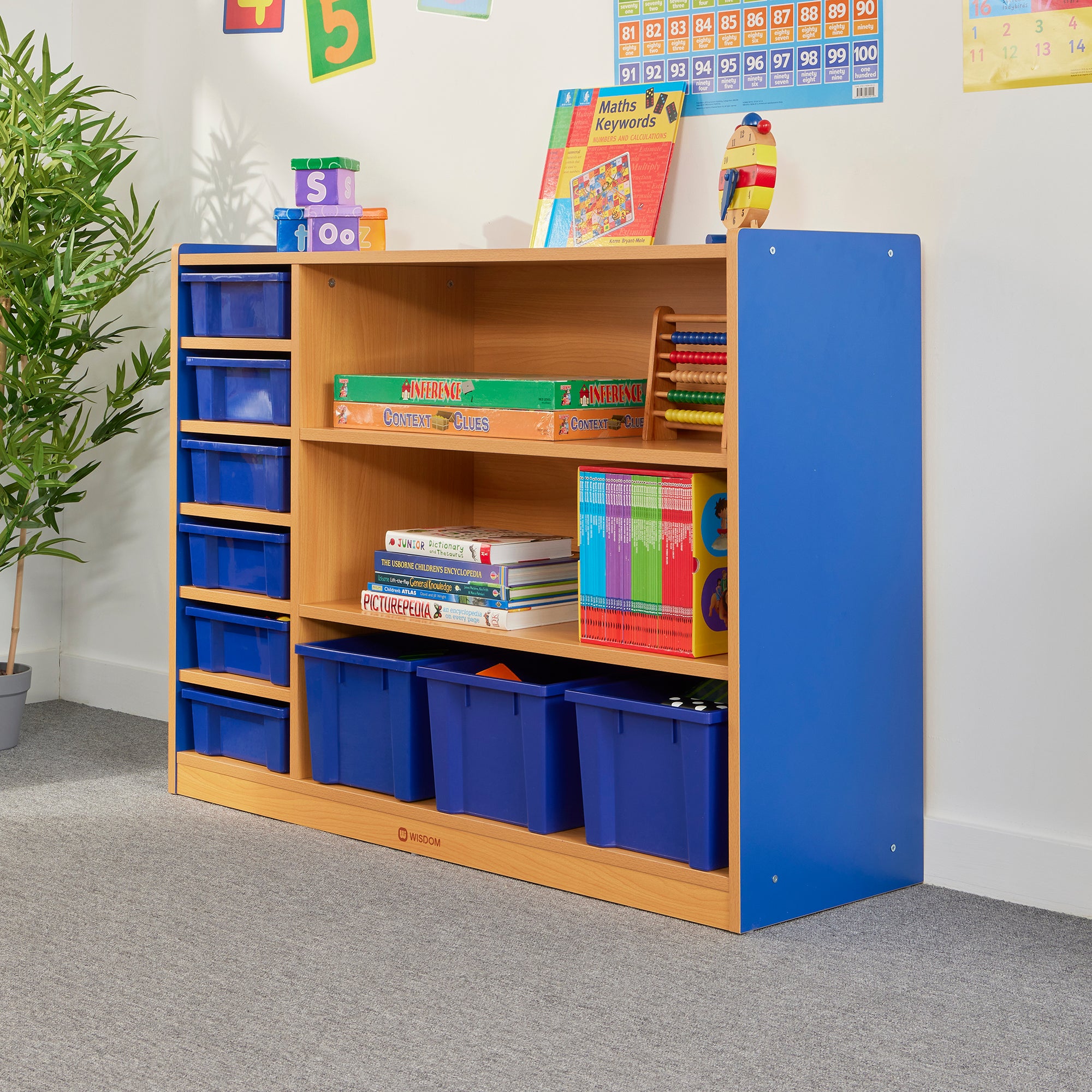 Milan 3 Level Multi Storage Unit with 9 Blue Trays