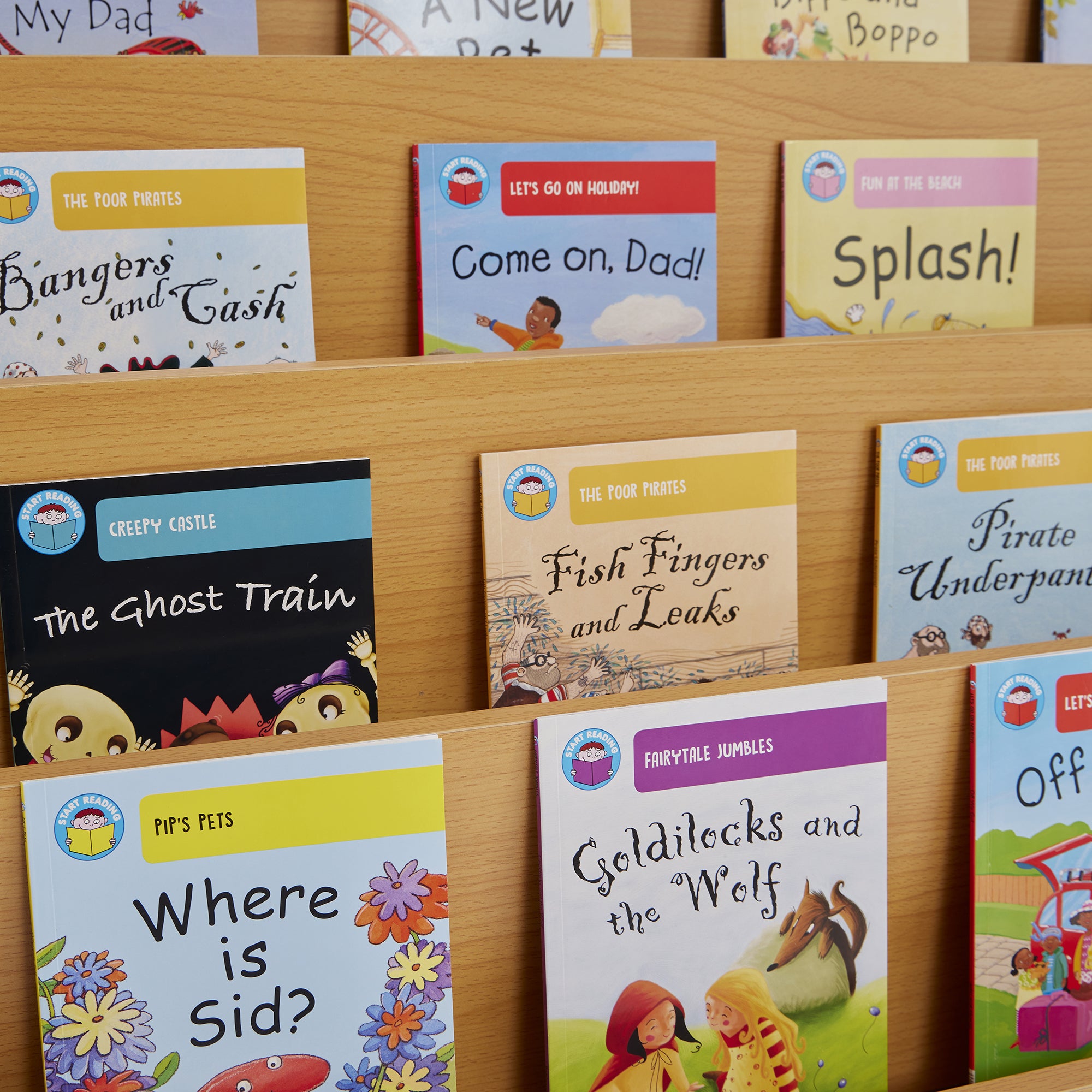 Milan Tiered Bookcase with 6 Blue Trays