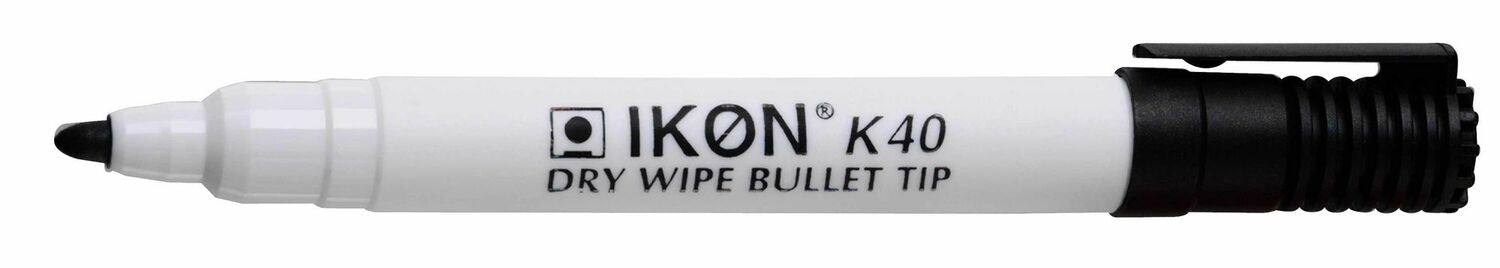 Whiteboard Markers - Bullet Tip (Black) pk 10