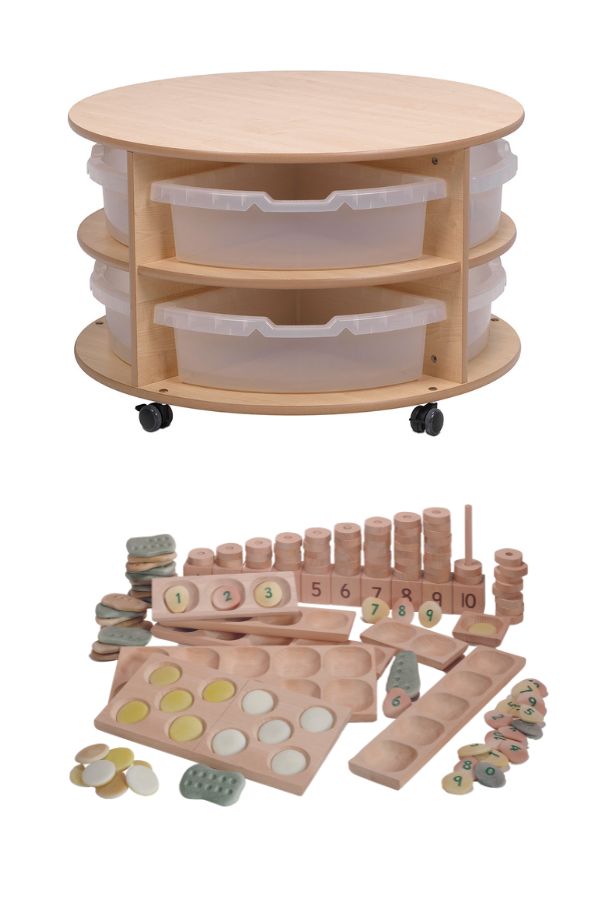 Millhouse Double Tier Mobile Circular Storage Unit