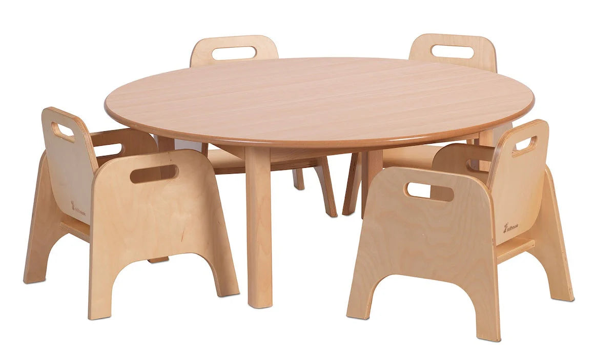Millhouse Medium Circular Table with 4 Beech Sturdy Chairs