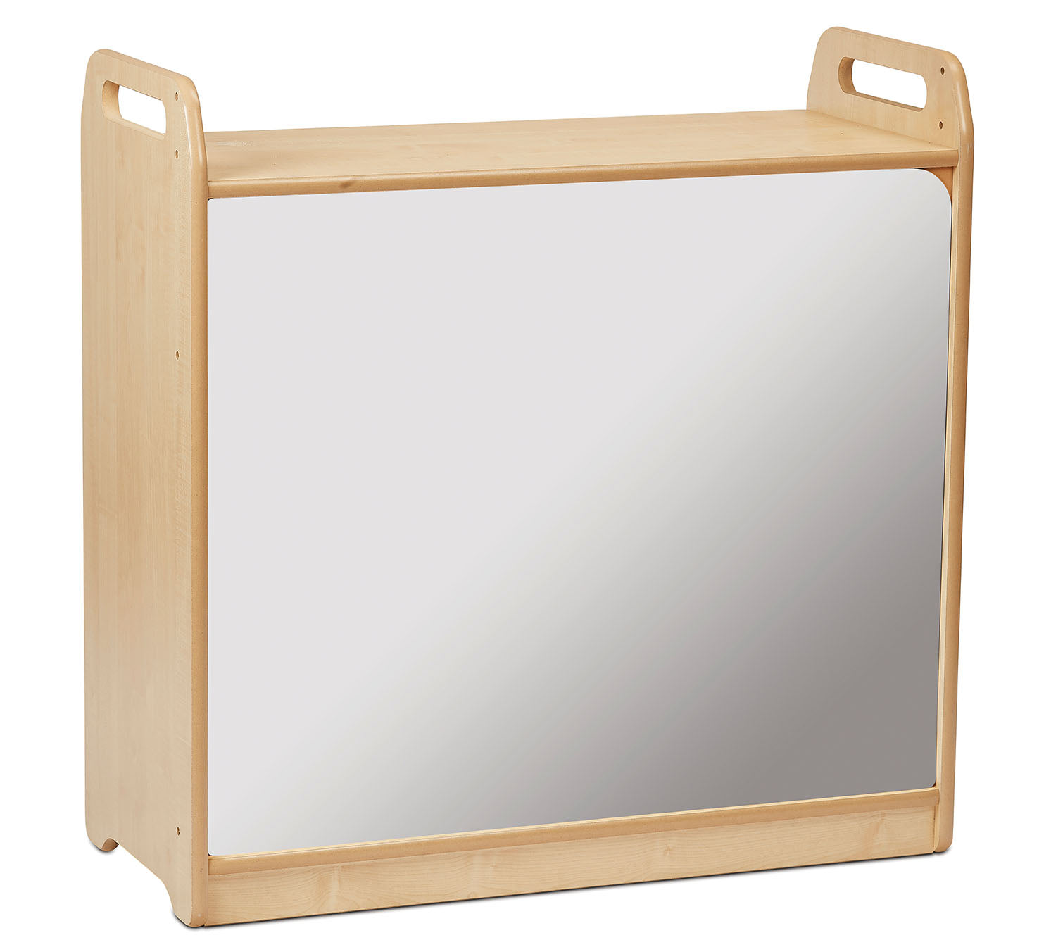 Millhouse Lockable Storage Cupboard with Display and Mirror Back