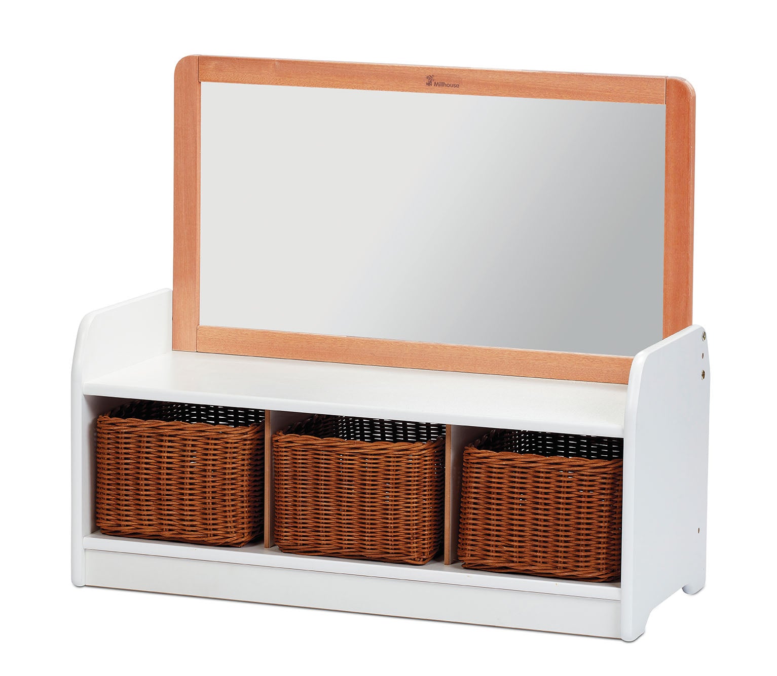 Millhouse Bambino Low Level Storage Bench with 3 Baskets