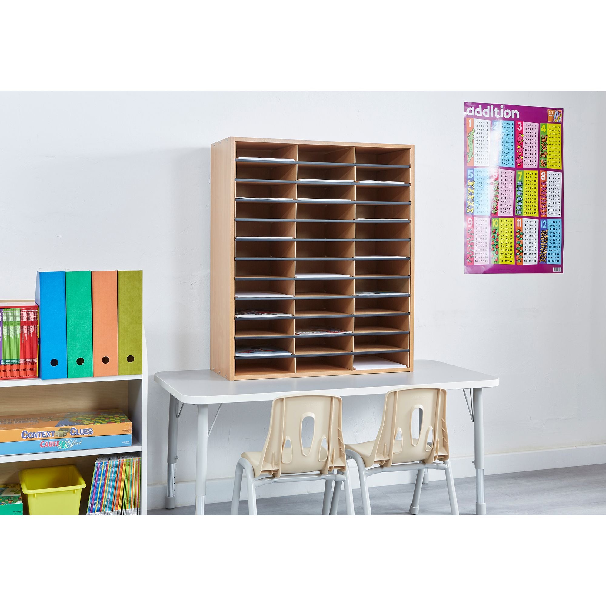 36-Section Beech Literature Organiser