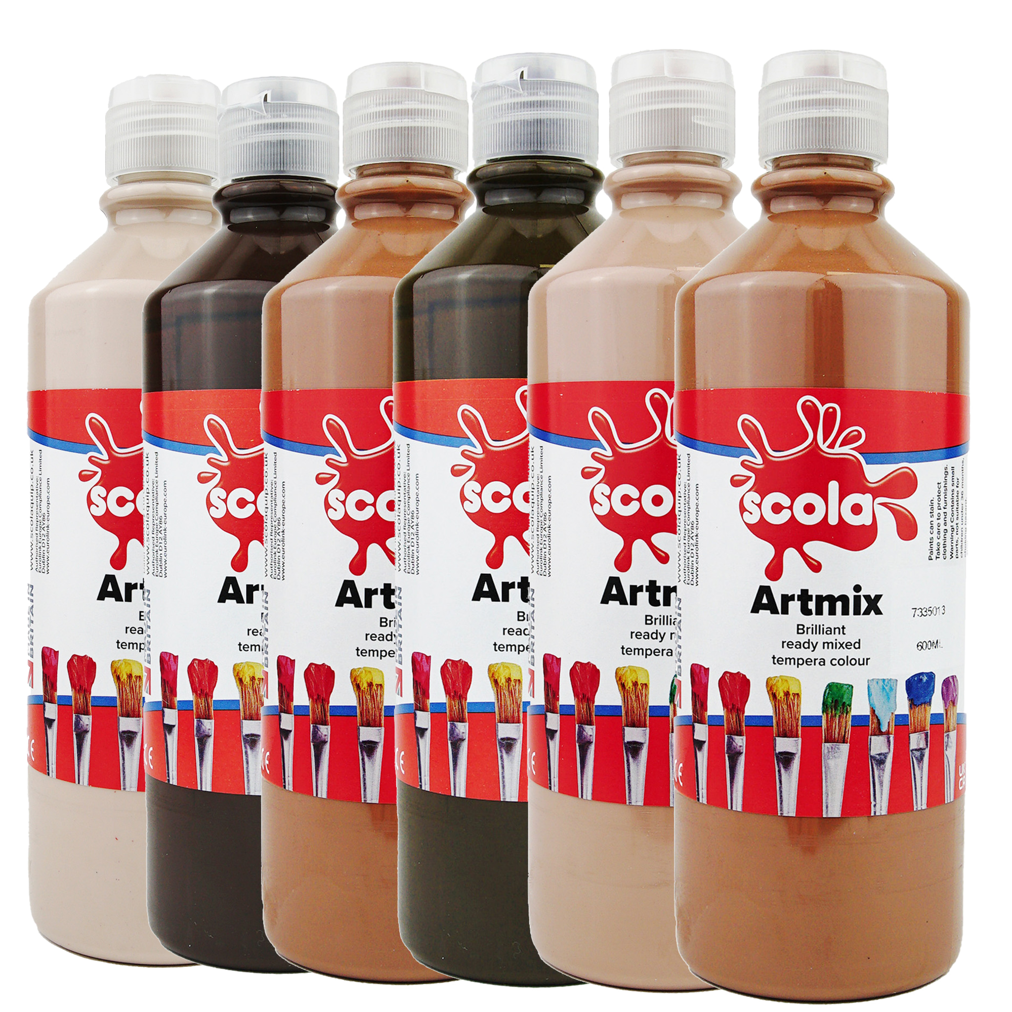 Ready Mixed Paint - Skin Tones pk 6 x 600ml