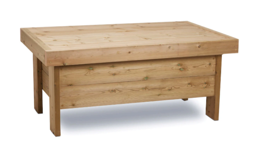 Raised Wooden Sandpit with Lid