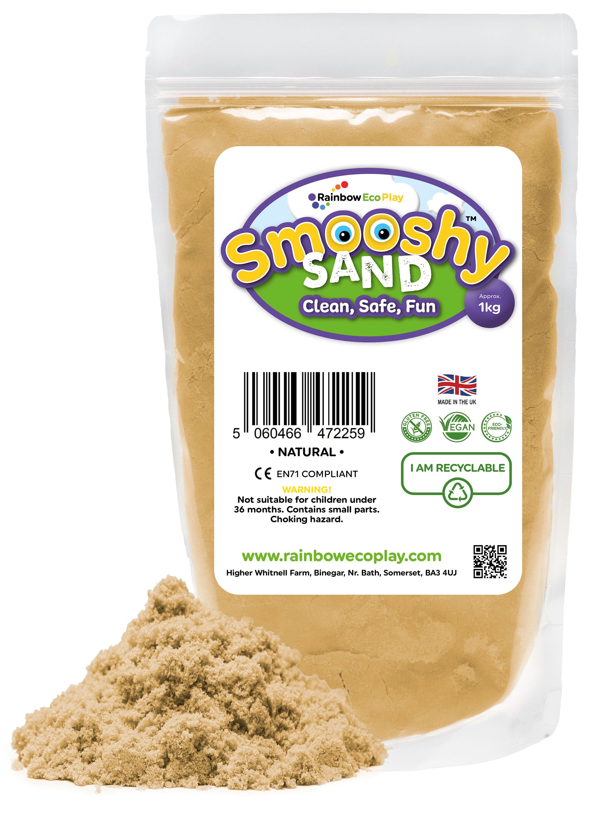 Smooshy Sand Pouch 1kg - Natural