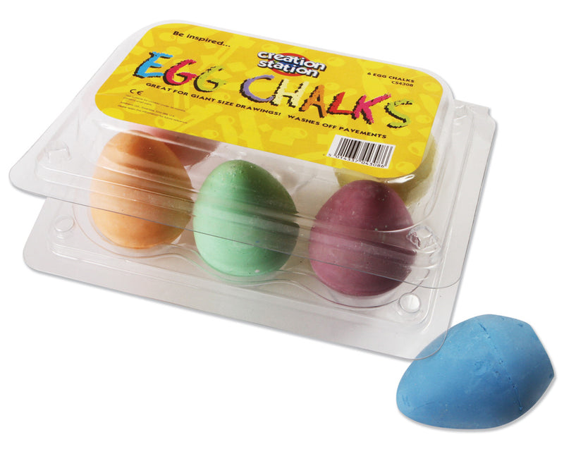 Coloured Egg Chalks pk 6