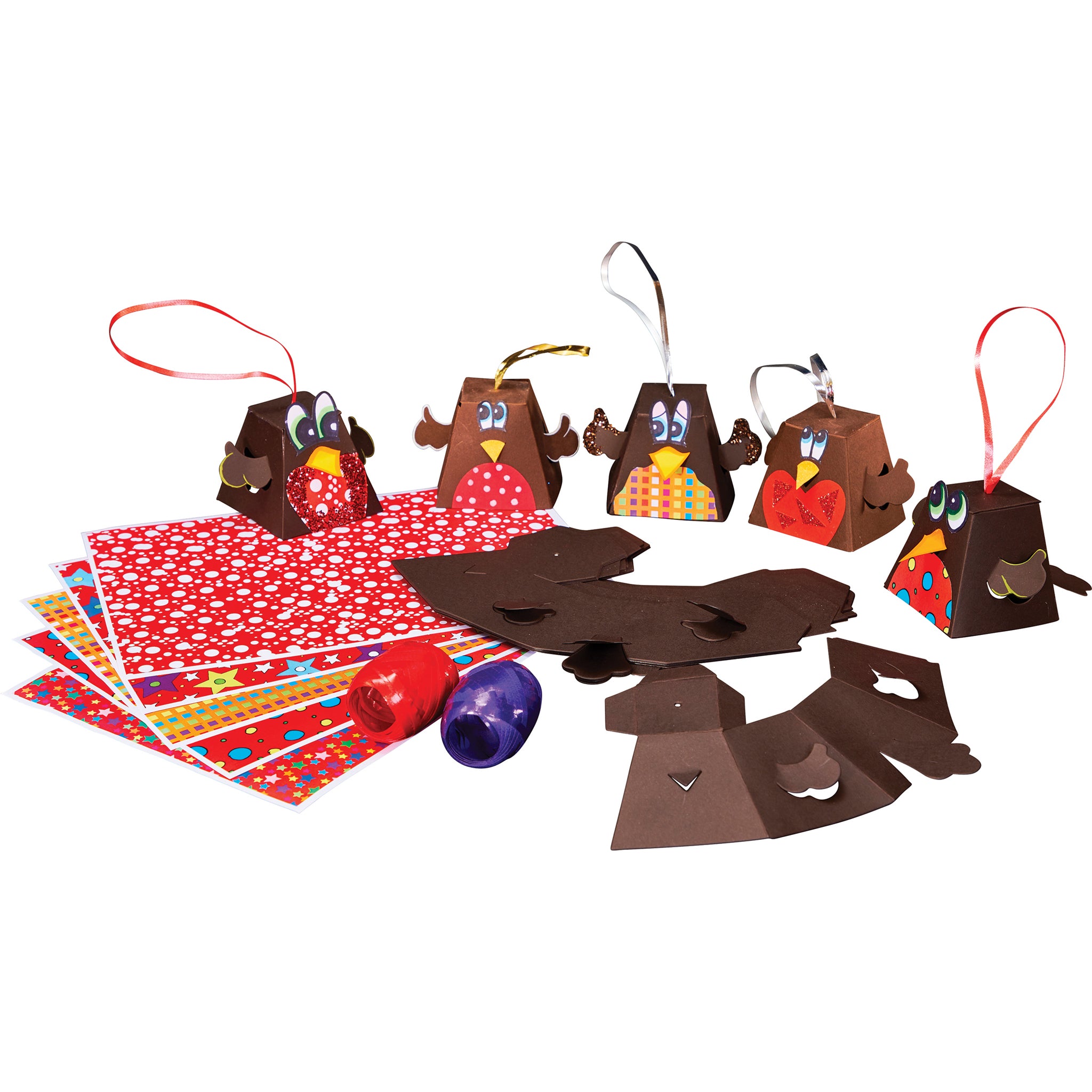Springboard Confezione Da 30 Decorazioni Per Albero A Forma Di Pettirosso | Attività Lavoretto Per Bambini KS1 & KS2 - 3