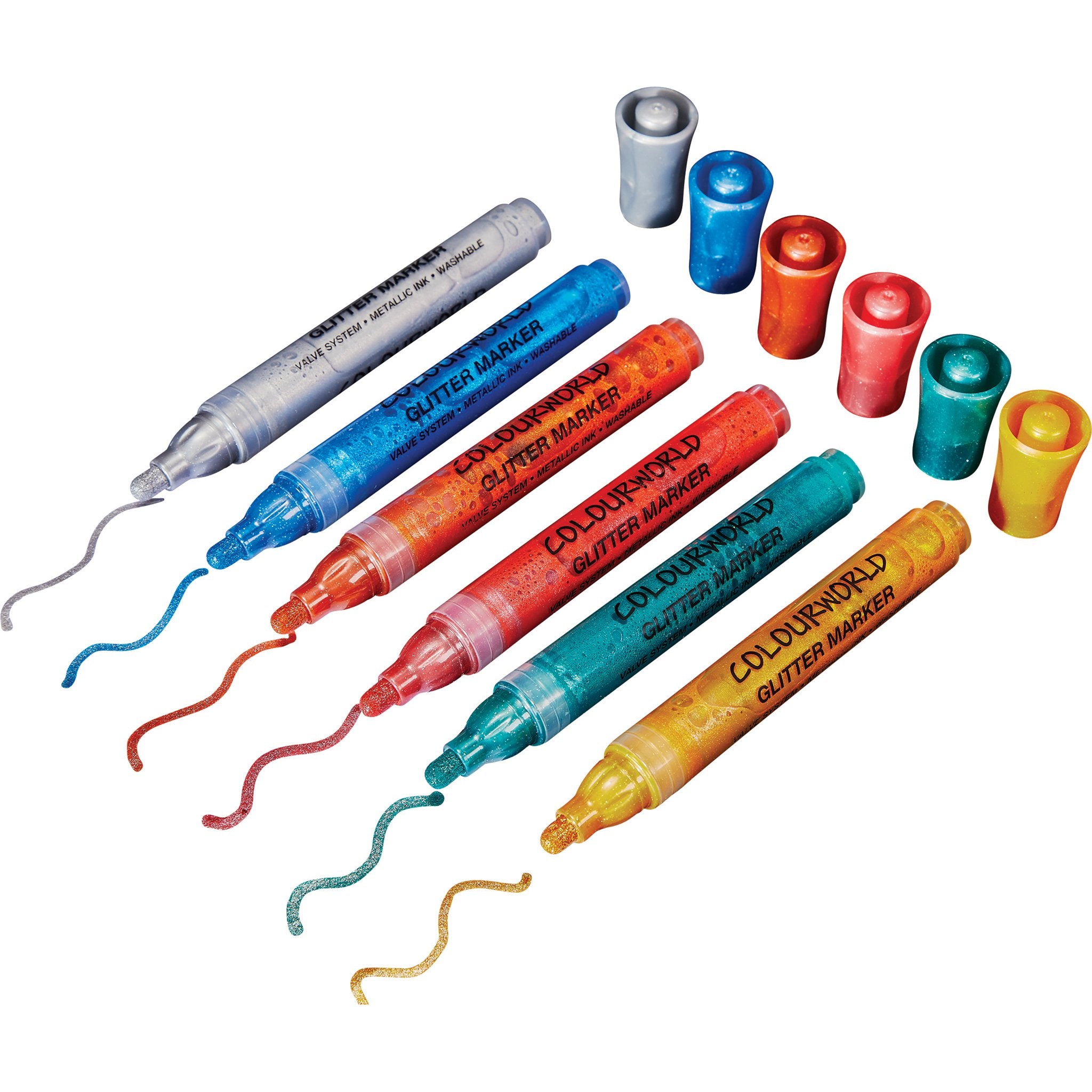 Glitter Markers pk 6