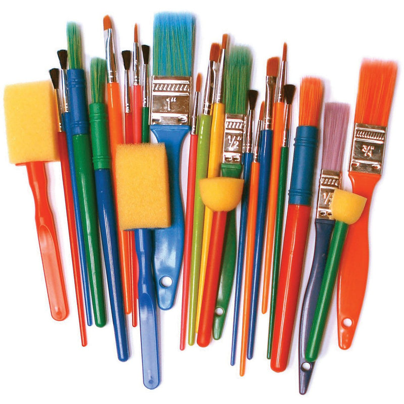 Assorted-Synthetic-Brushes-&-Dabbers-pk-25