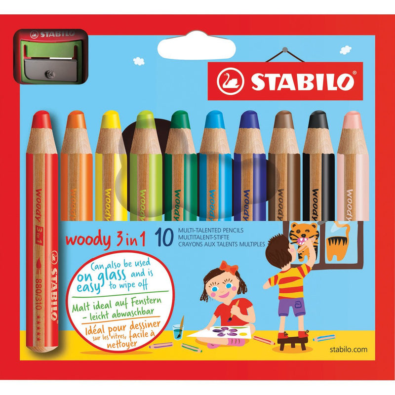 Stabilo-Woody-3-in-1-Crayon-(with-Sharpener)-pk-10
