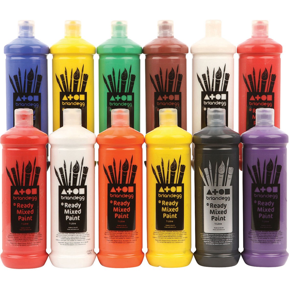 Ready-Mixed-Paint---Rainbow-Colours-12-x-1L-pk-12