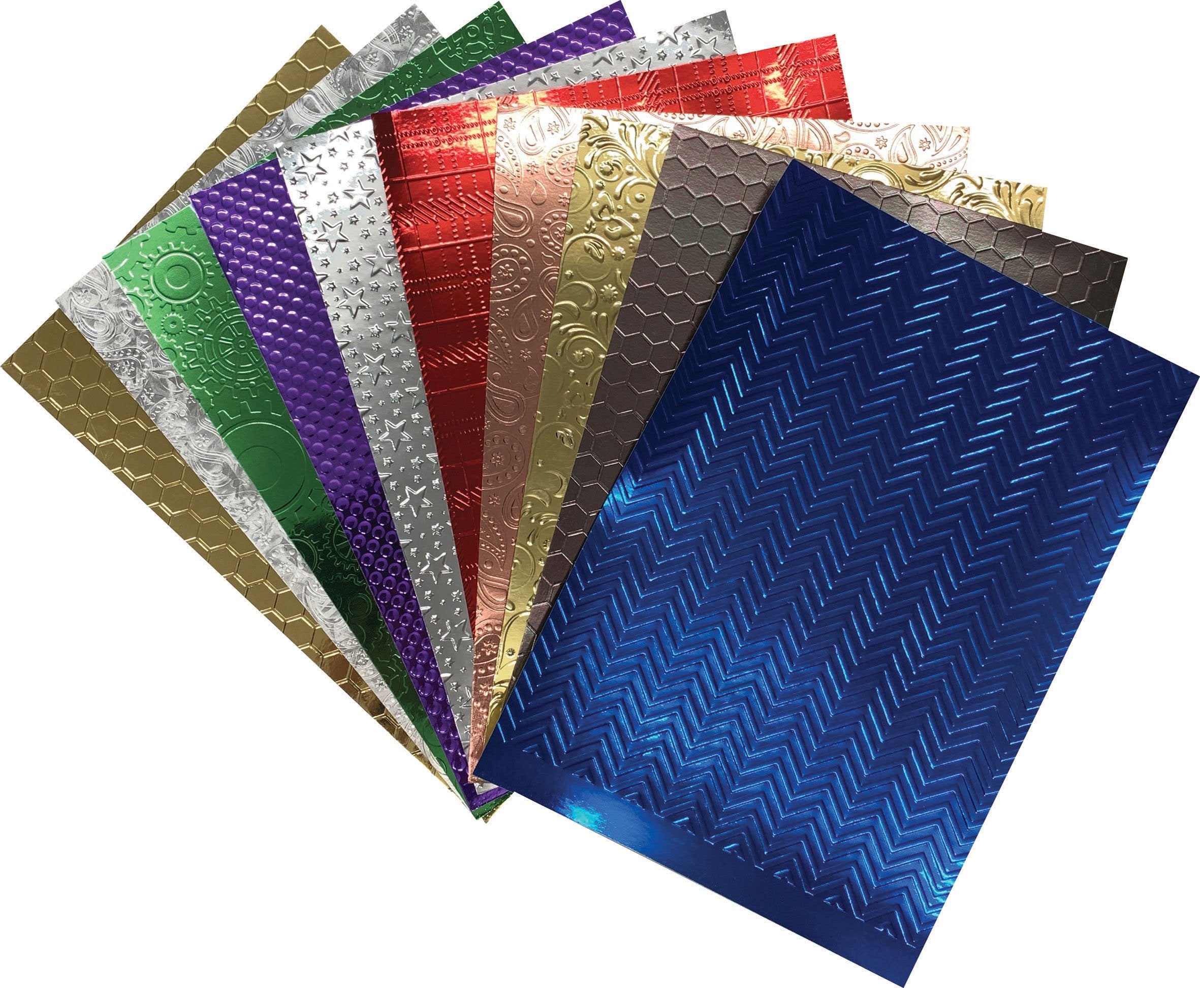 Metallic Embossed A4 Card (Pack of 10 Sheets)