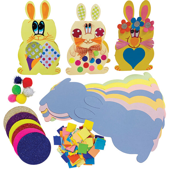 HomeCraftz Easter Bunny Cards Craft Kit pk 6