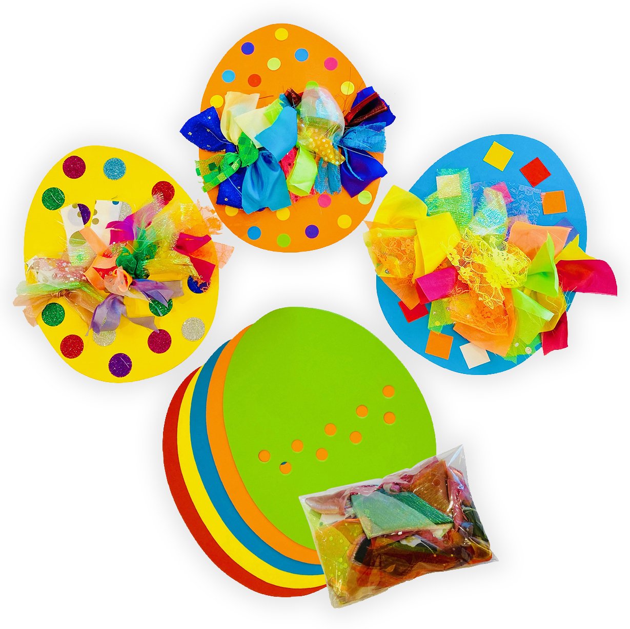 HomeCraftz Threading Easter Eggs Craft Kit pk 5