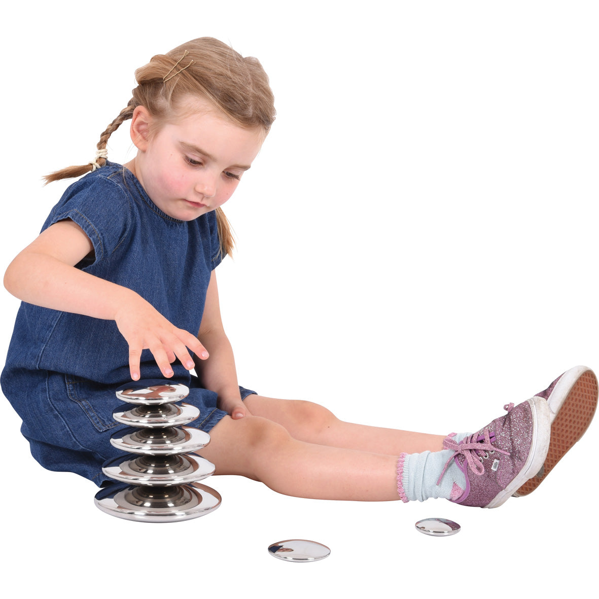 Sensory Silver Reflective Buttons pk 7