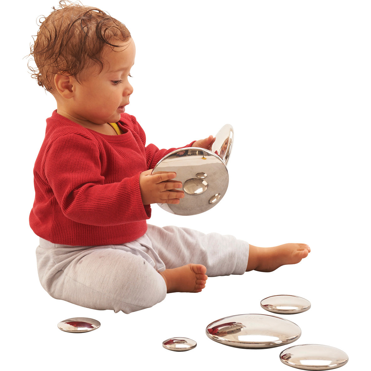 Sensory Silver Reflective Buttons pk 7