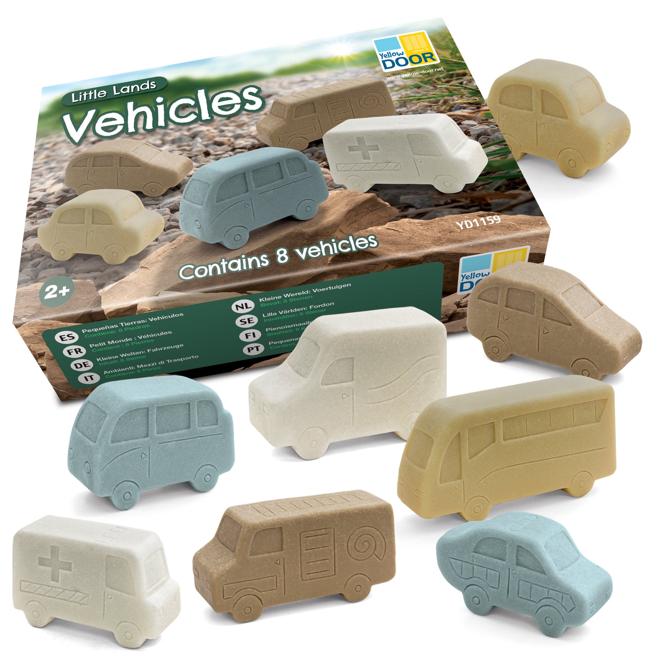 Little Lands Sensory Play Vehicles pk 8