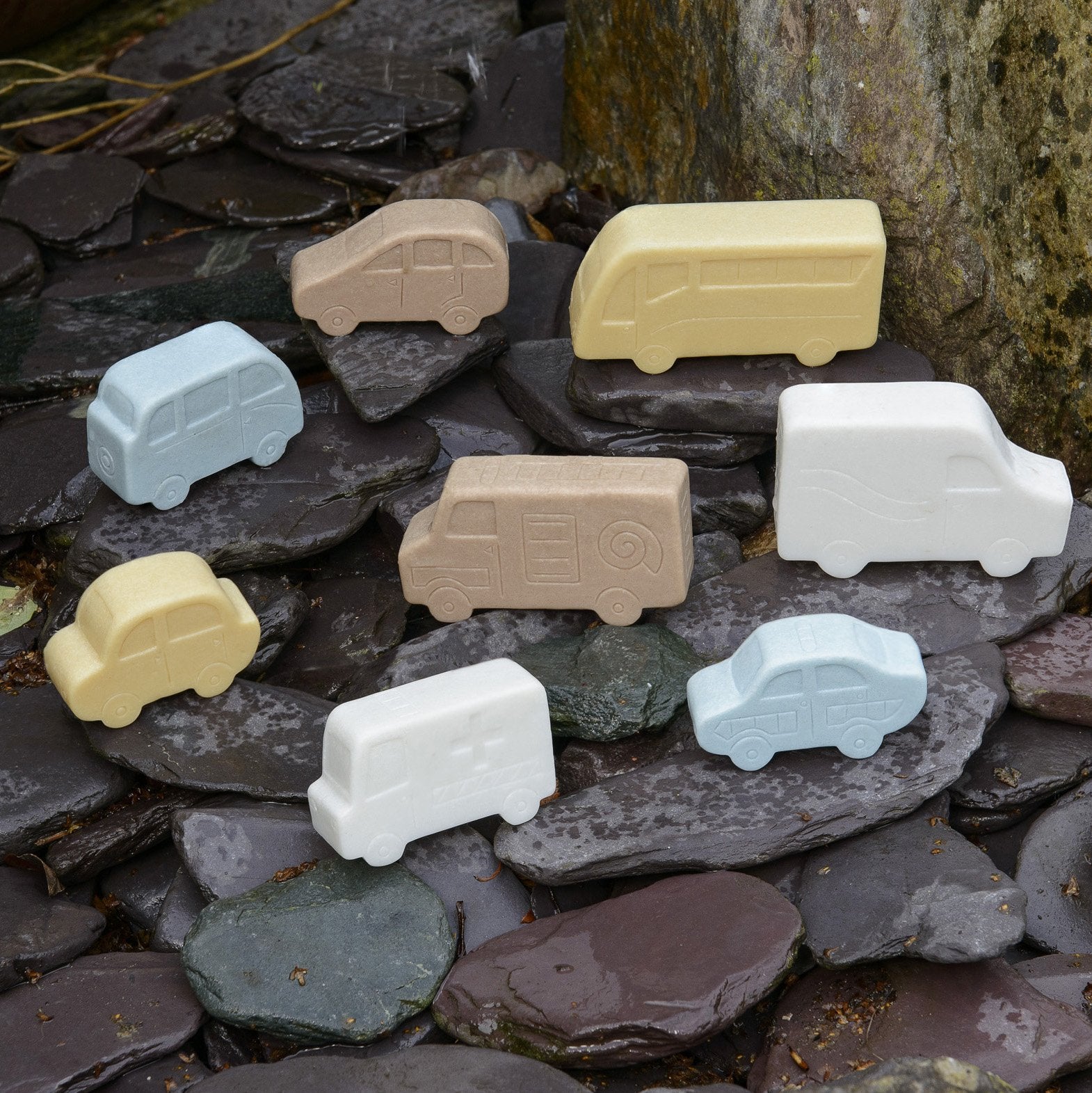 Little Lands Sensory Play Vehicles pk 8