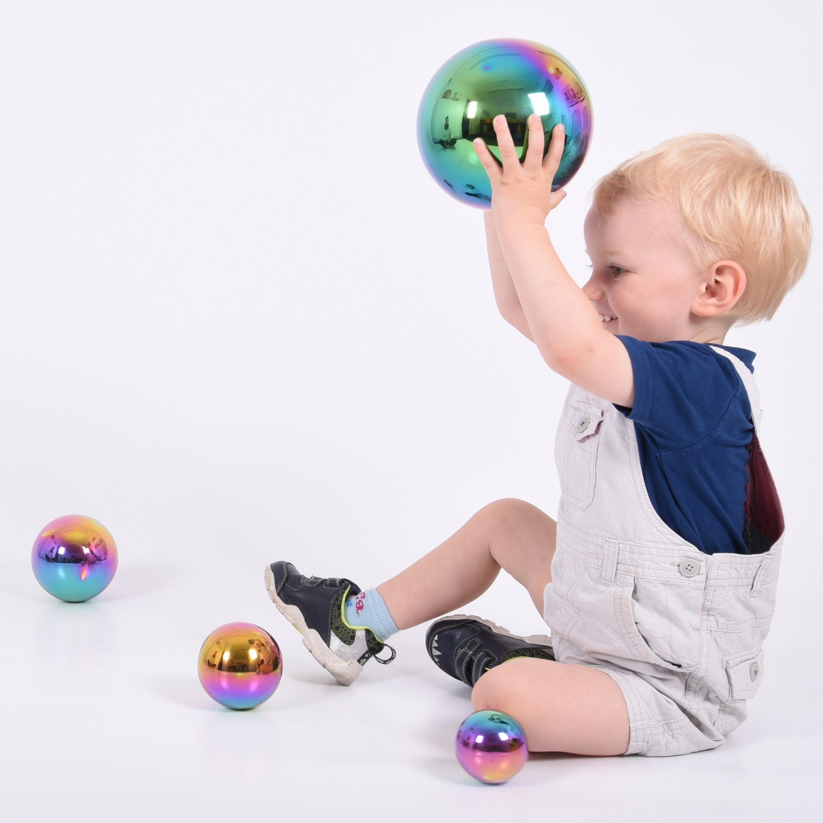 Sensory Reflective Colour Burst Balls pk 4