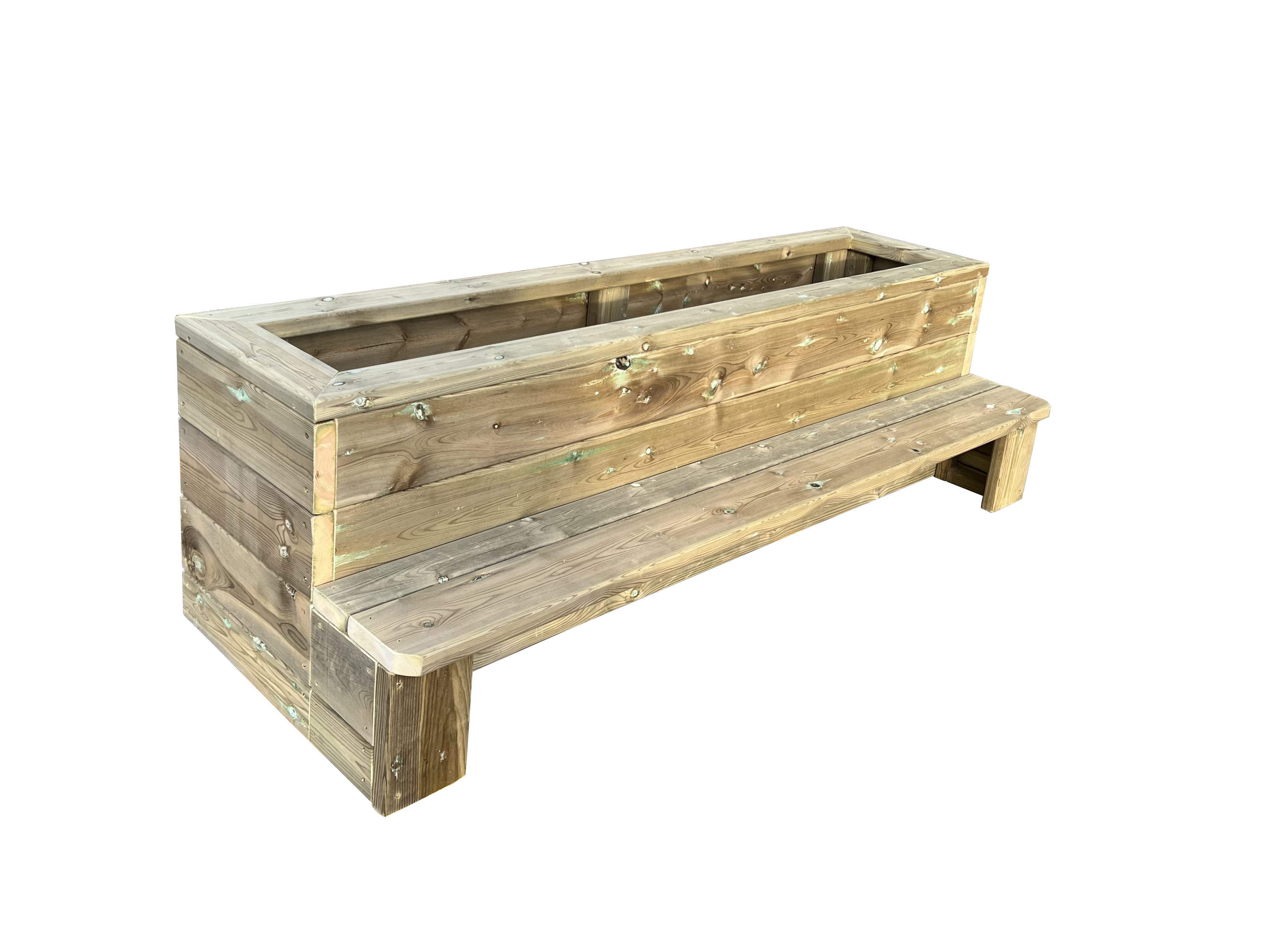 Wooden Bench Planter