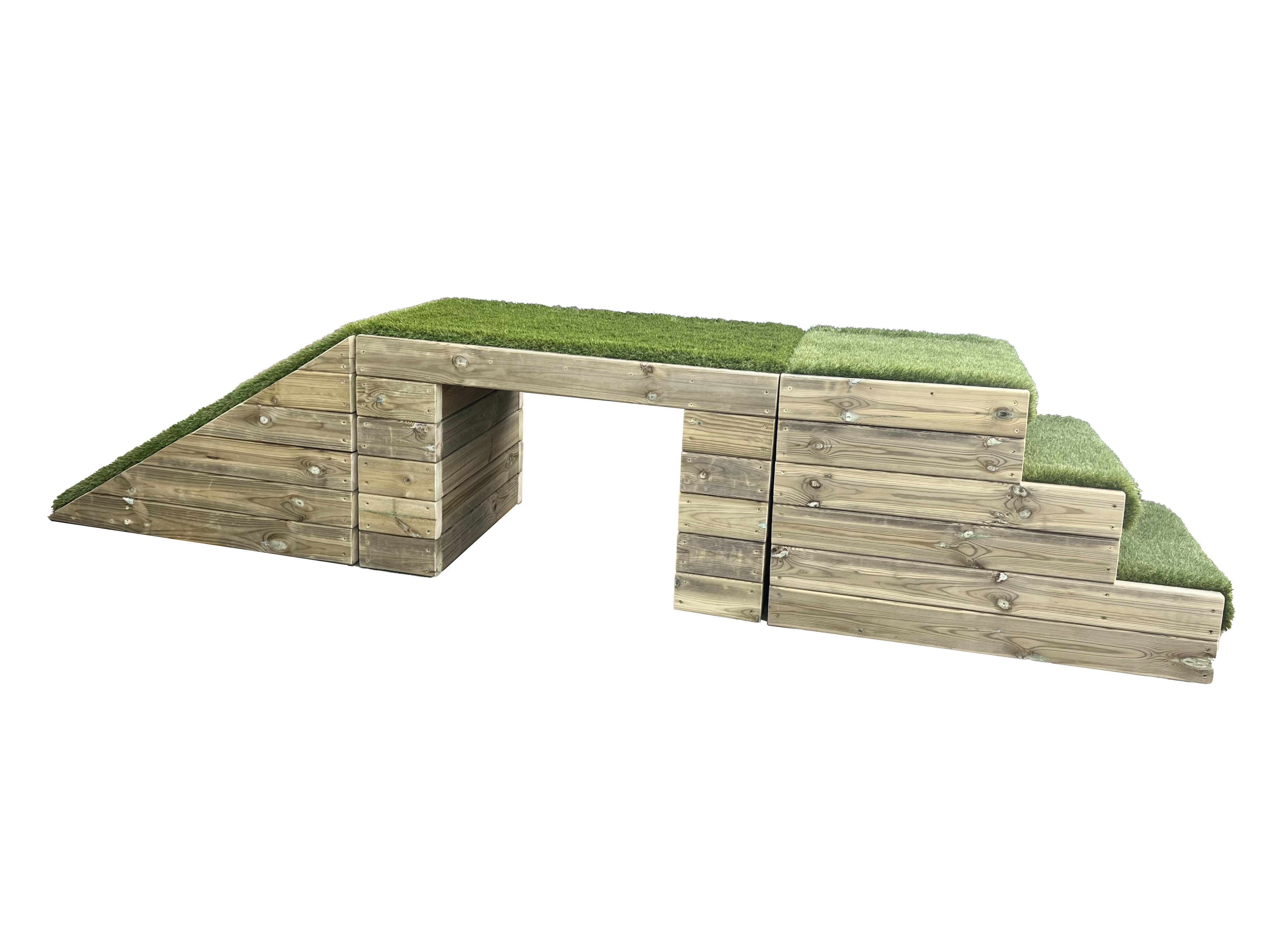 Outdoor Grass Topped Blocks Trail