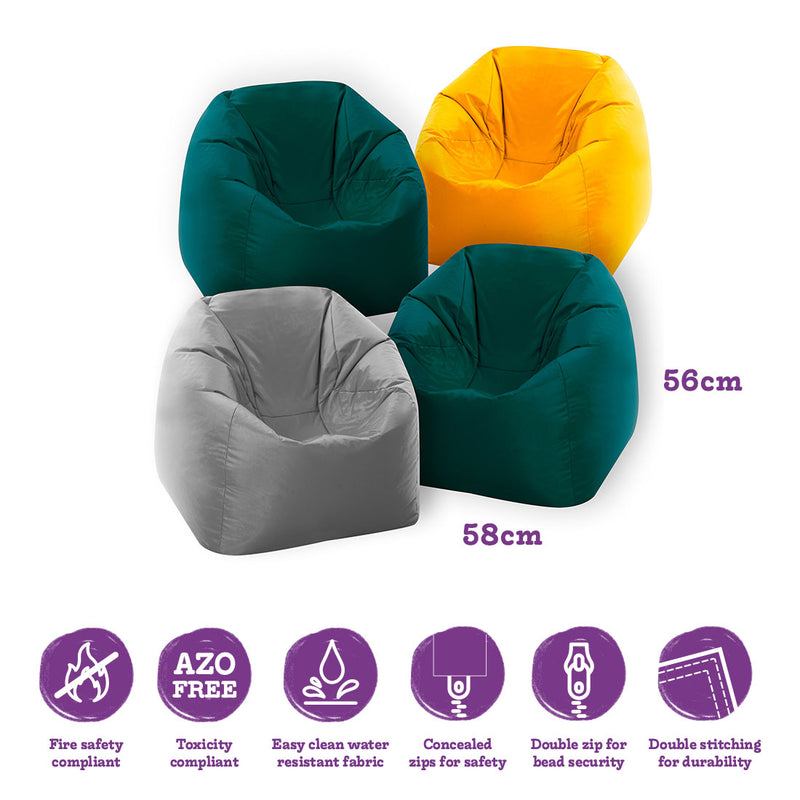 Primary Bean Bag Chairs (Naturals) pk 4