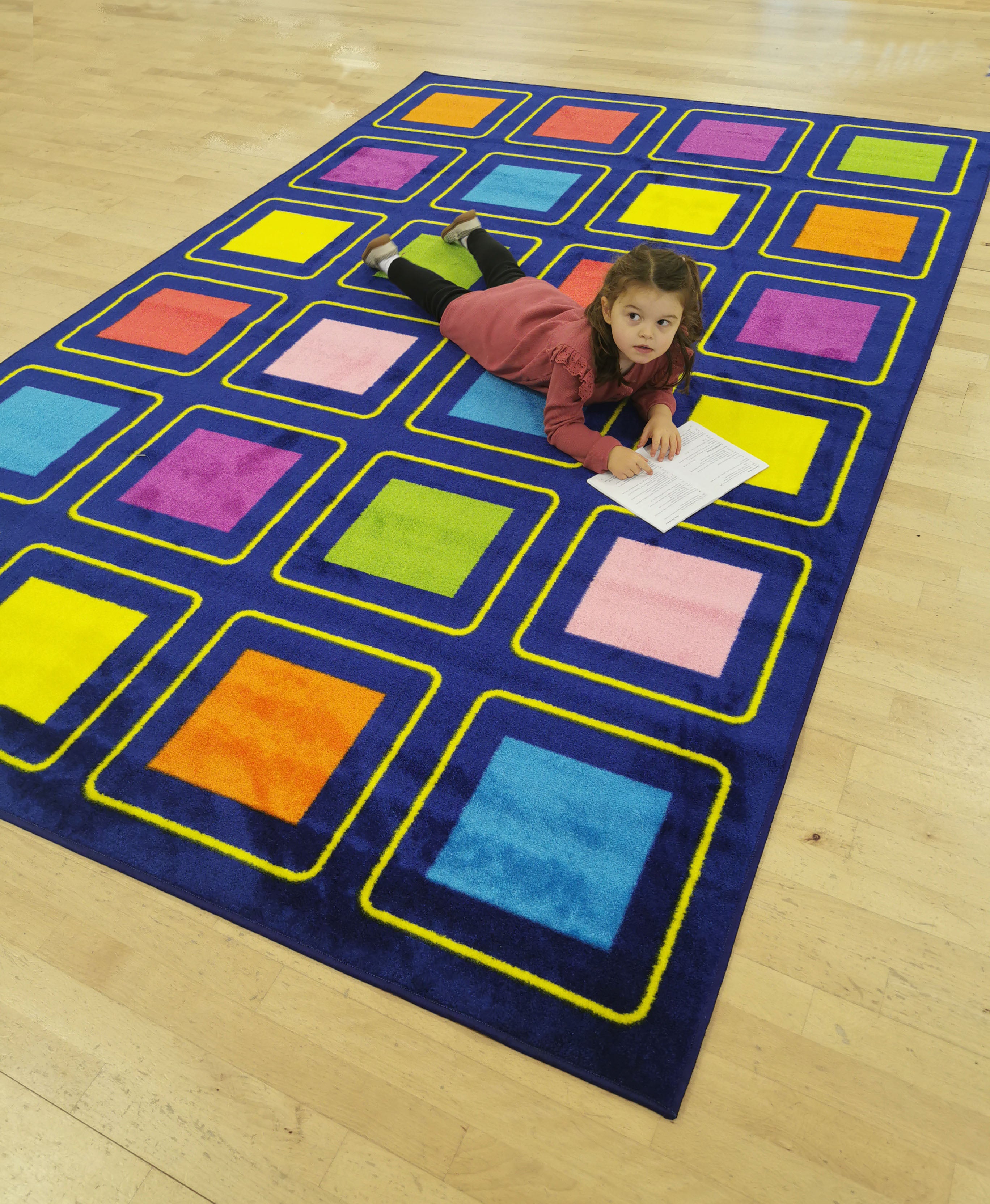 KinderColour™ Squares Placement Carpet