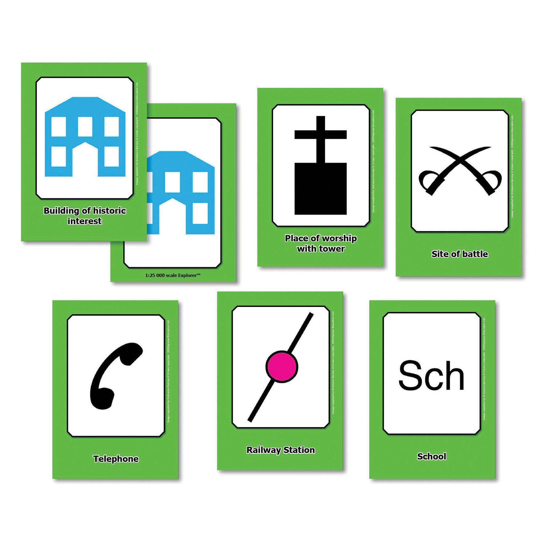 OS Map Symbols Flashcards pk 32