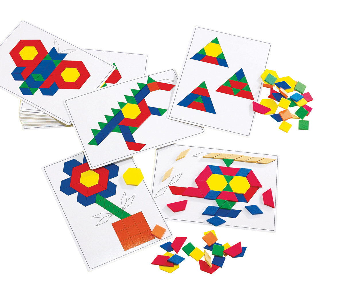 Rainbow Pattern Block Cards pk 20