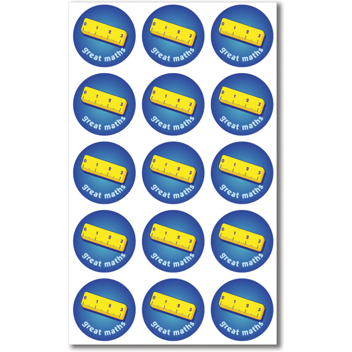 Maths Stickers - 38mm pk 5