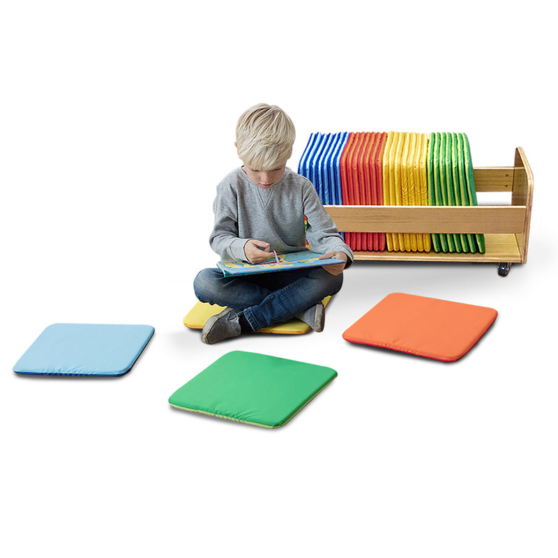 Rainbow Square Cushions with Tuf Trolley pk 32