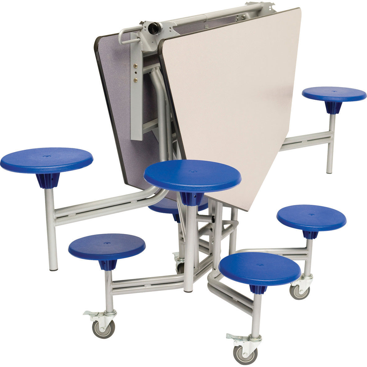 Octagonal Mobile Folding Dining Table - 8 Seat Unit