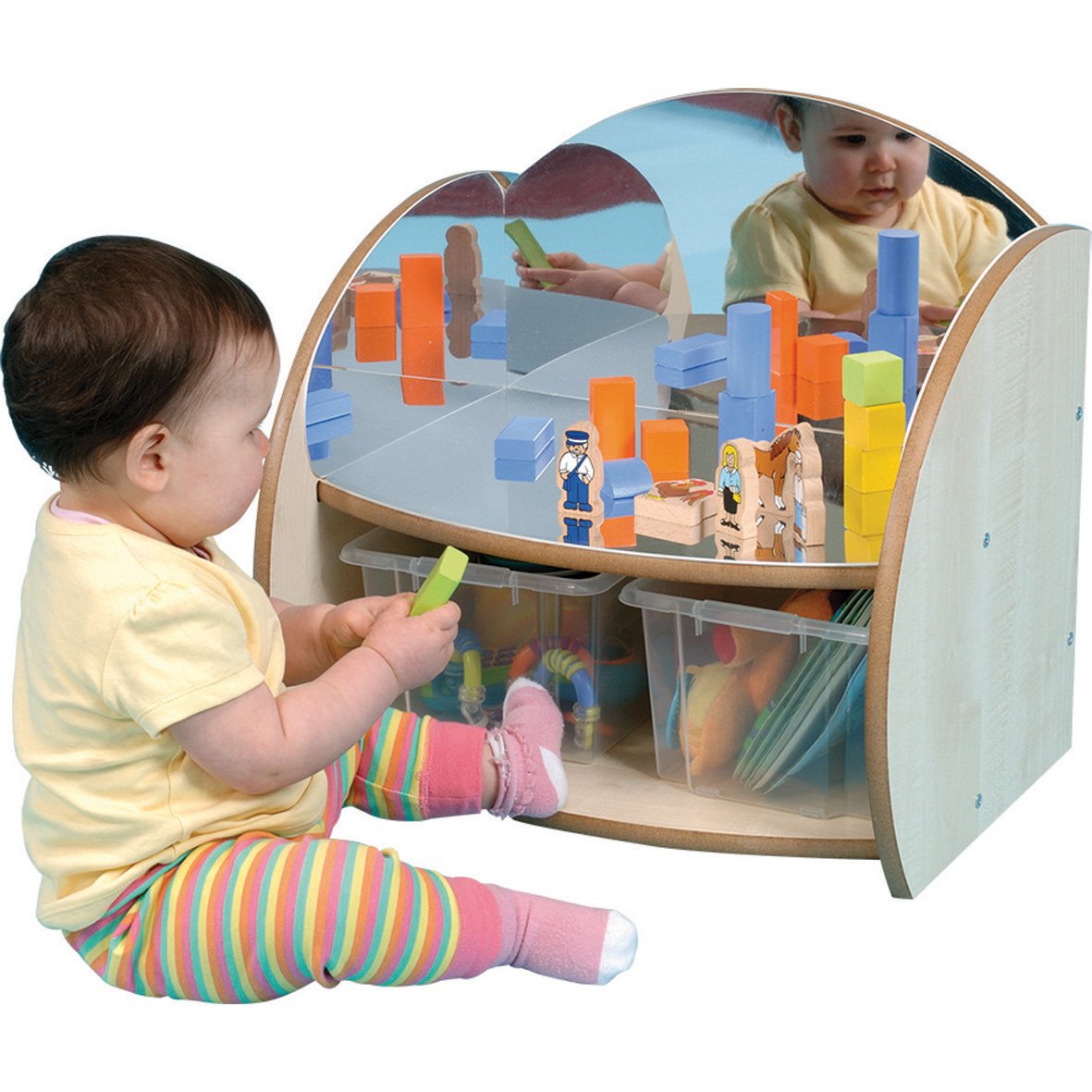 Mini-Shelf-with-Mirror/Clear-Tray-