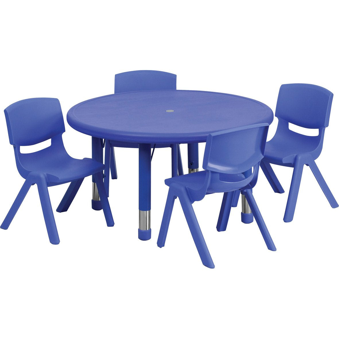 Plastic Round Classroom Table (Blue)