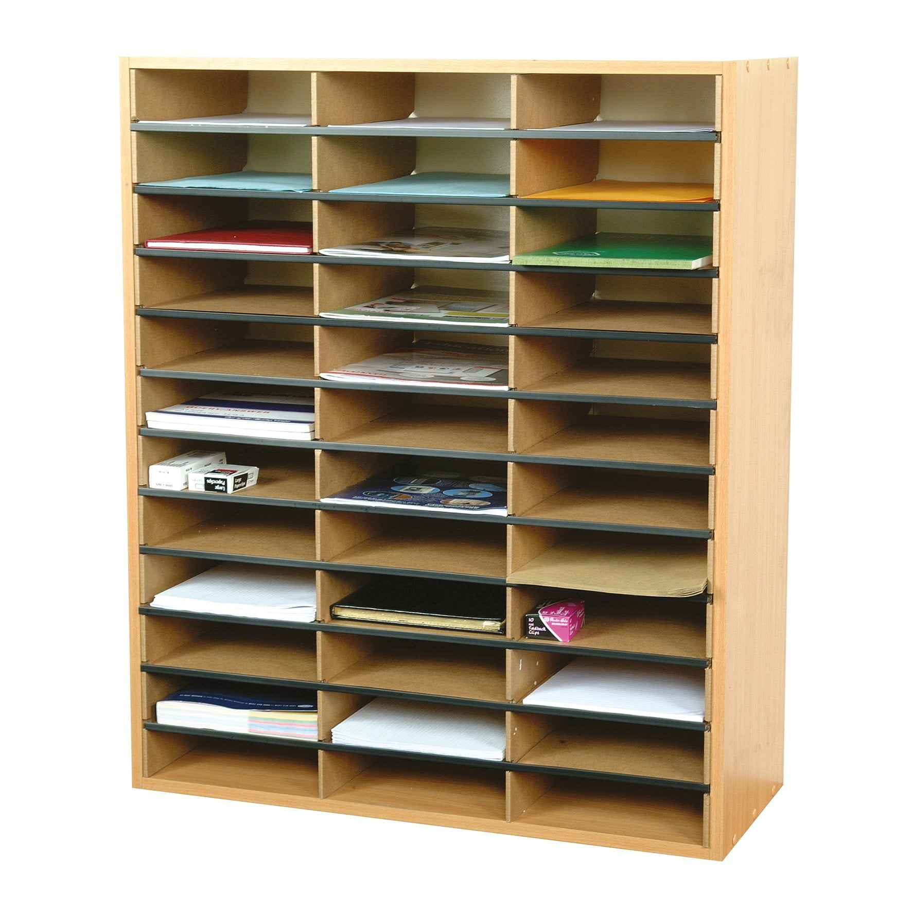 36-Section Beech Literature Organiser