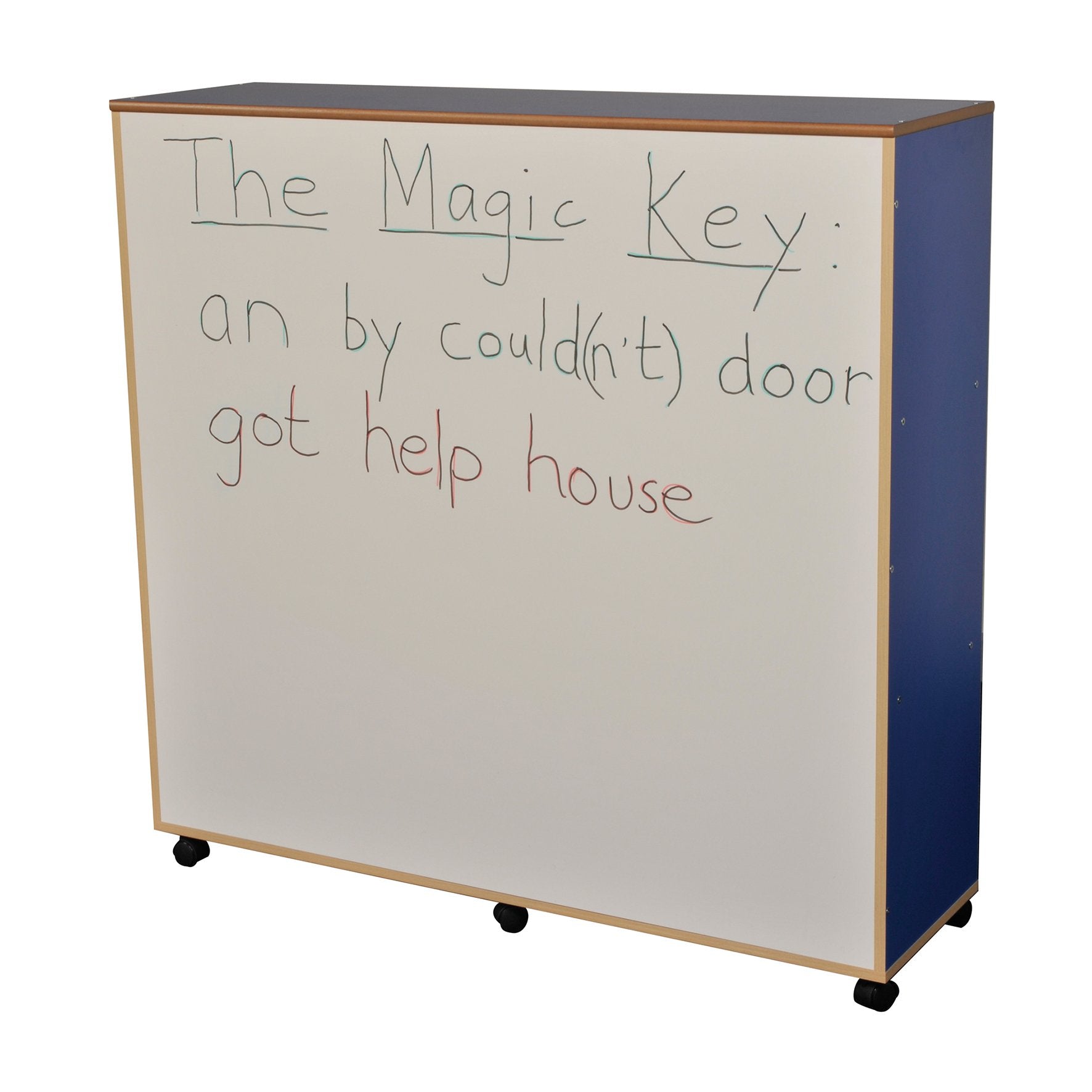 Children's Bookcase with Drywipe Back (Blue)