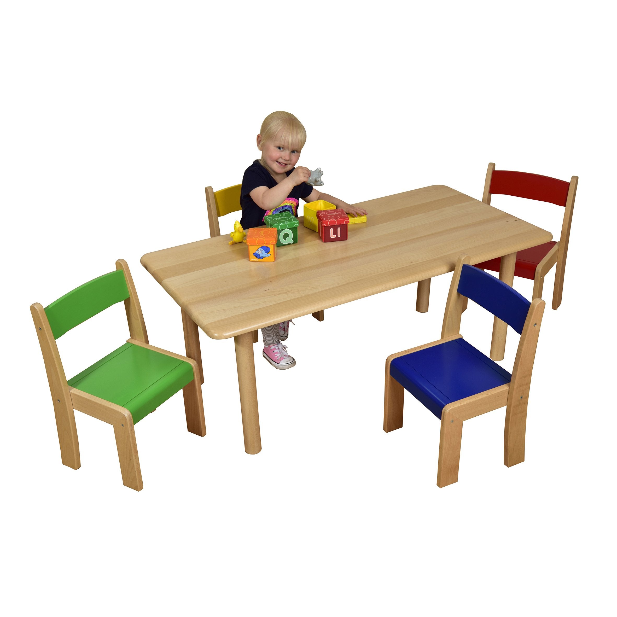 Beechwood Rectangular Table H470mm