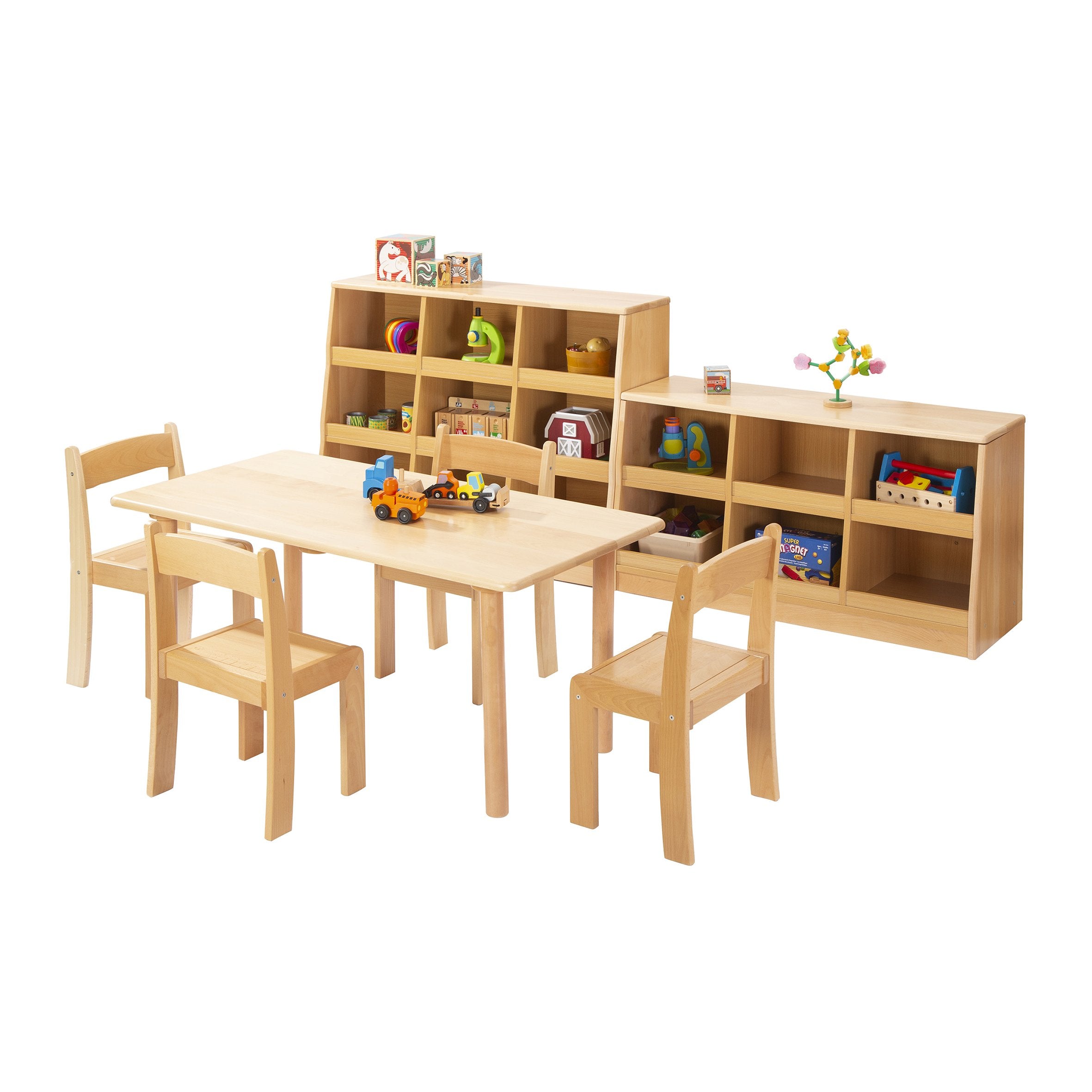 Beechwood Rectangular Table H580mm
